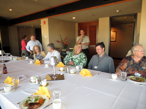 After a long day of travel, ACR members enjoy a meal sponsored by LexisNexis.